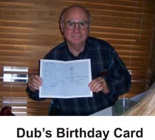Dub's Birthday Card.